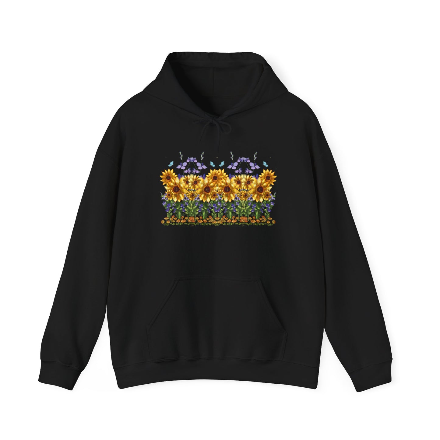 Floral Sunflower Hoodie - Spring Style, Cozy Sweatshirt, Unisex Gift, Nature Lover's Apparel, Perfect for Festivals, Warmth and Comfort