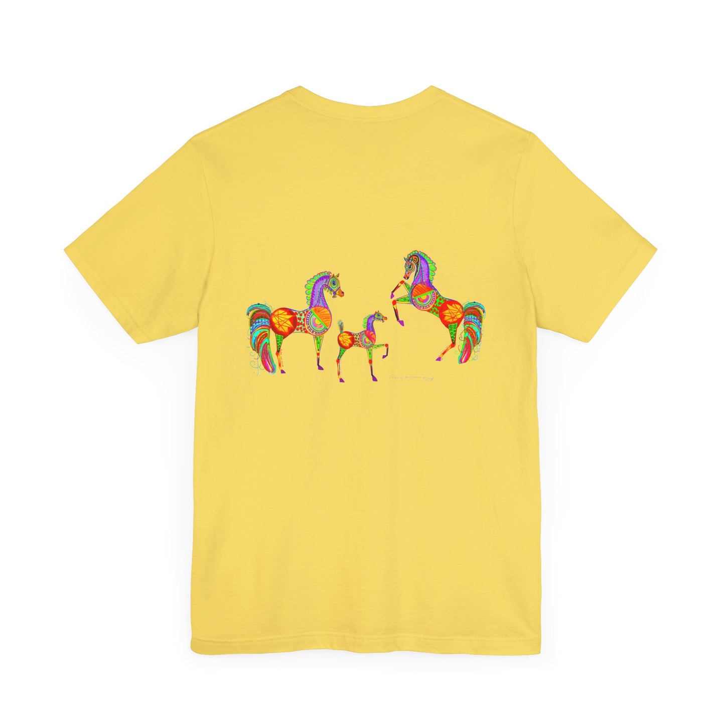 Colorful Horses of the Promise Unisex Tee - Vibrant Equine Artwork for Horse Lovers