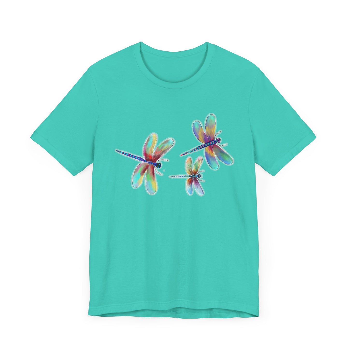 Colorful Dragonflies Unisex Tee - Vibrant Artwork for Nature Lovers