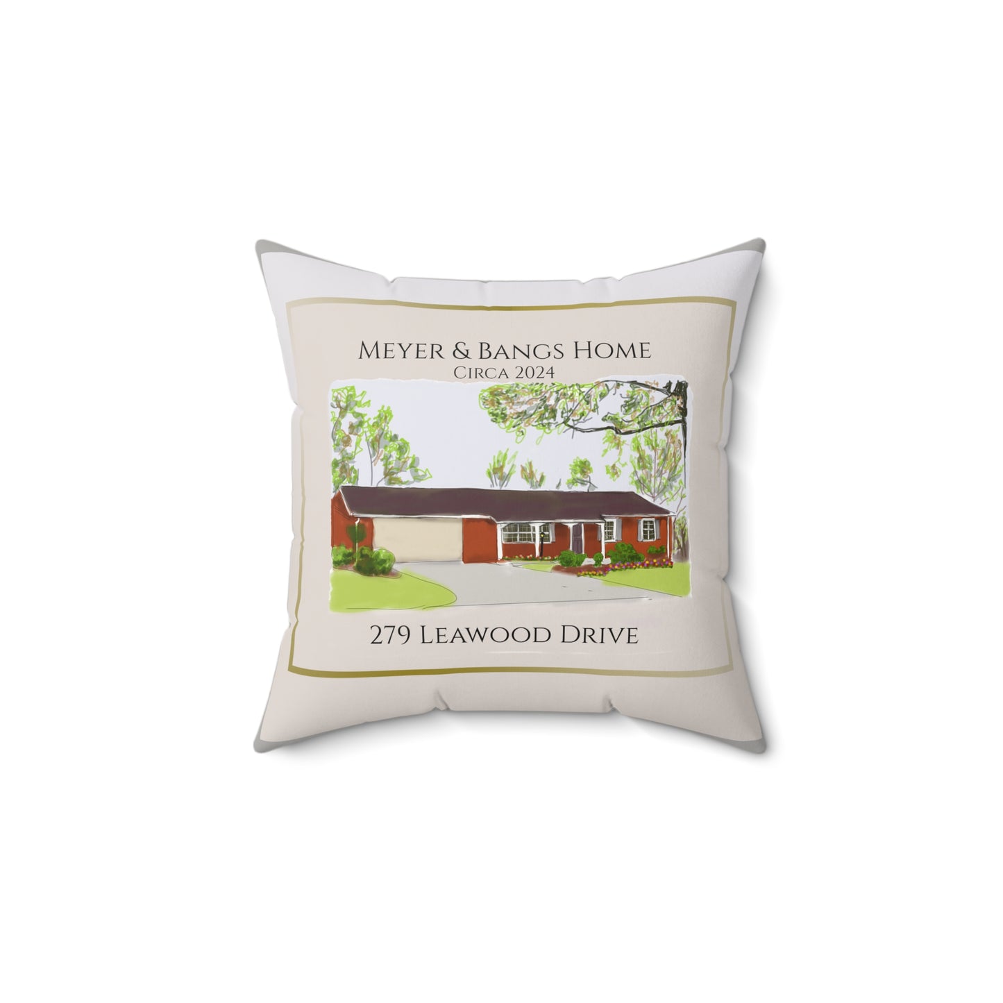 Personalized Faux Suede Pillow - Custom Family Home Decor with Address & Year