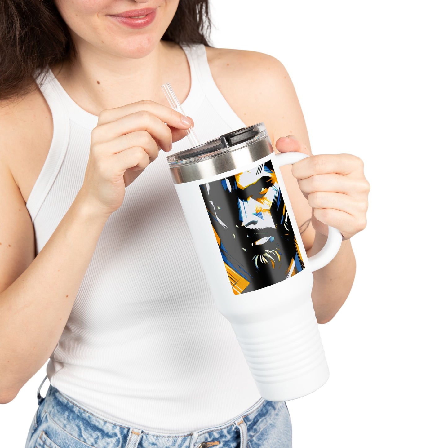 Bold Insulated Travel Mug - Perfect for Coffee & Tea Lovers, Great Gift for Adventurers, 40oz Travel Cup