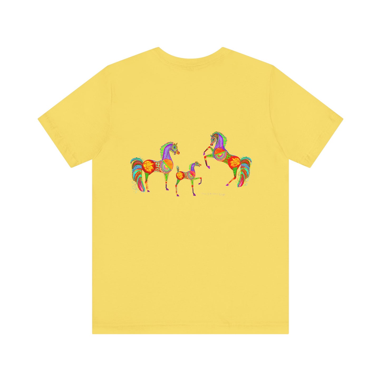 Colorful Horses of the Promise Unisex Tee - Vibrant Equine Artwork for Horse Lovers