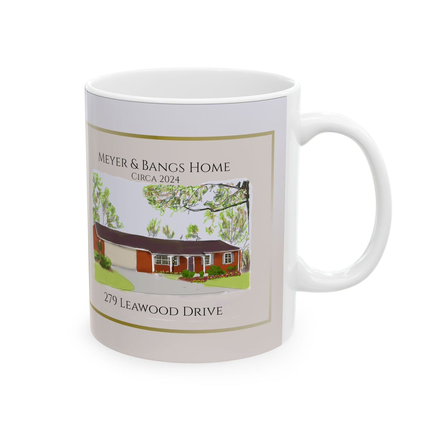 Custom Home Address - Ceramic Mug, (11oz, 15oz)