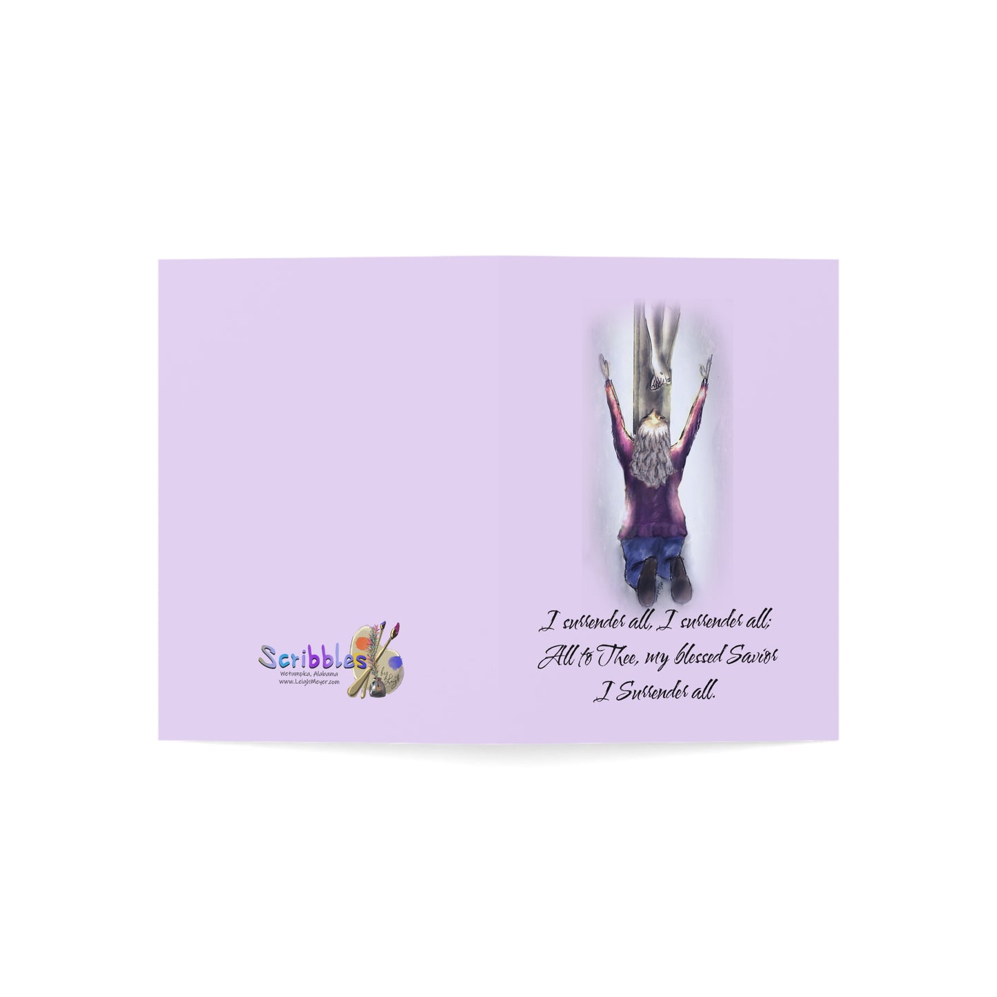 I Surrender - Spiritual Greeting Cards – Inspirational Cards for All Occasions, Encouragement, Love, Thank You, Sympathy, 1-50 Packs