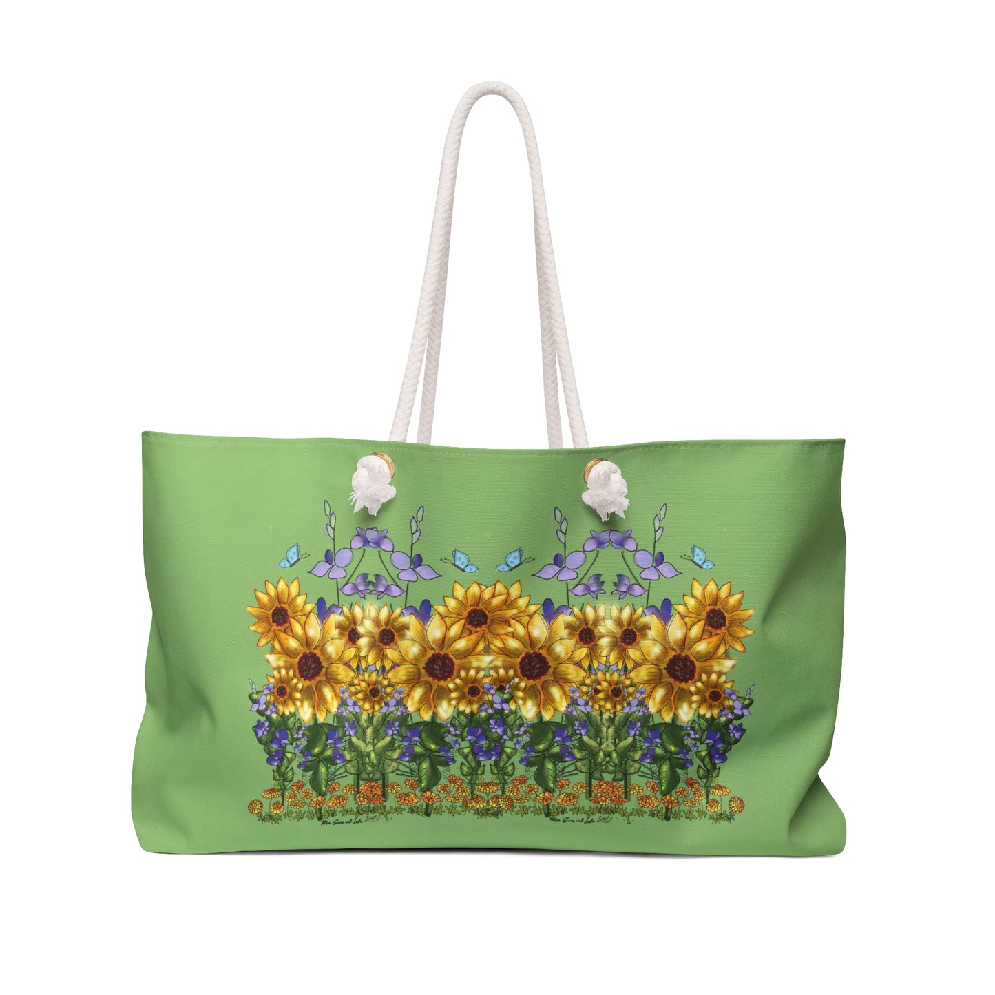 Golds, Larks, and Suns Weekender Bag, Floral Travel Tote, Vacation Purse, Summer Beach Bag, Stylish Overnight Bag