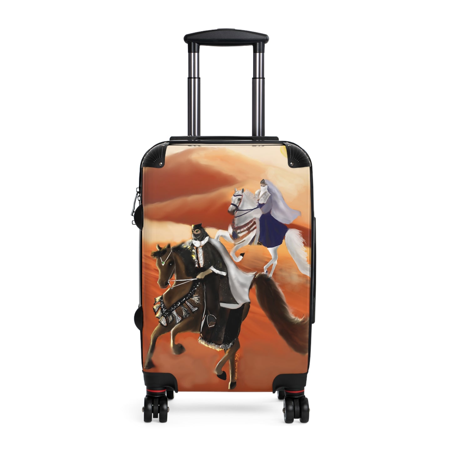 Across The Sands Suitcase: Wanderlust Edition, Vintage Travel Gear, Adventurer's Luggage, Artful Carry-On, Horseback Adventure Bag