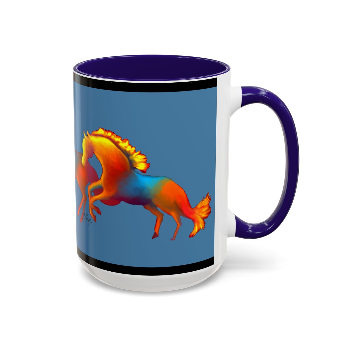 Dawn Treaders of the Southwest Art Mug - Vibrant 11oz & 15oz Coffee Cup for Horse Lovers