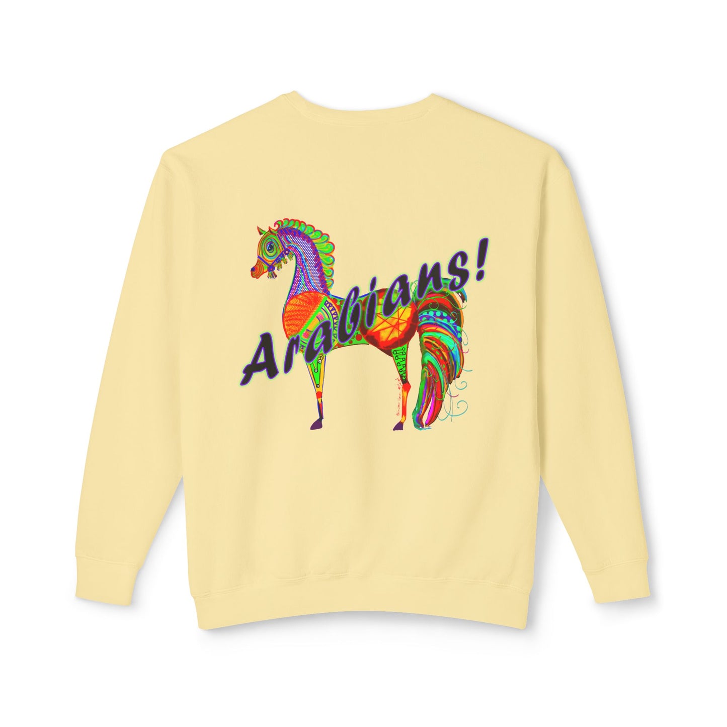 Colorful Arabian Horses Sweatshirt for Animal Lovers