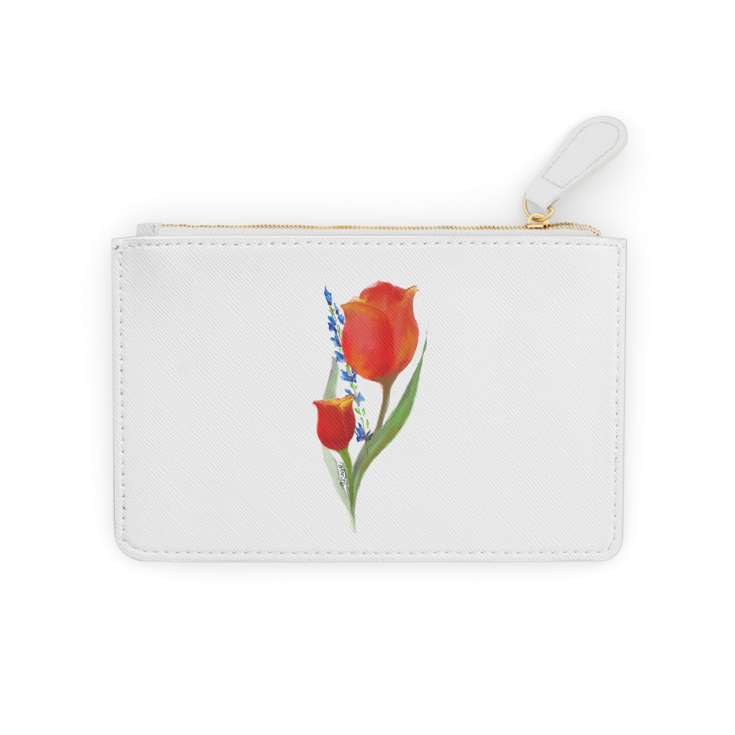 Tulips and Dragons Mini Clutch Bag - Tulip Design for Spring Events