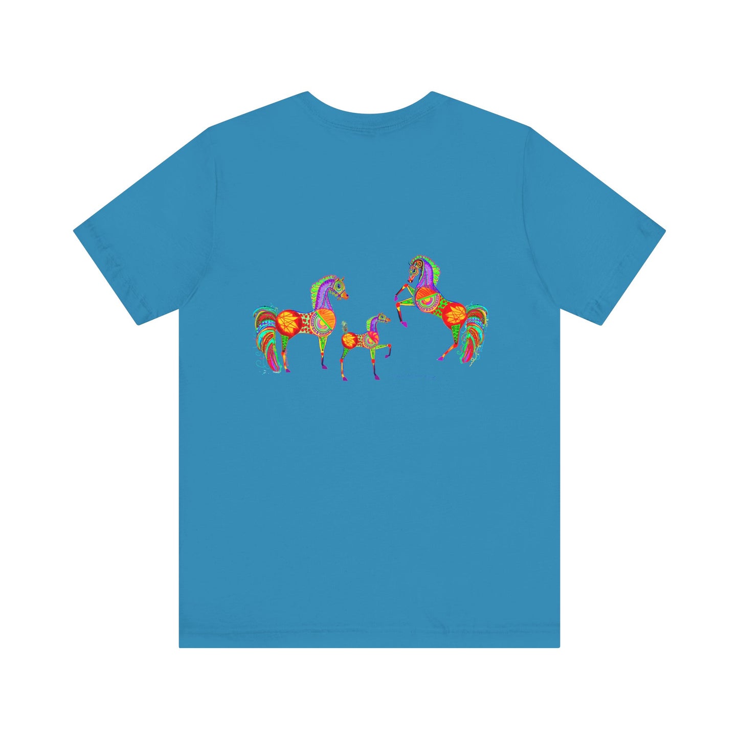 Colorful Horses of the Promise Unisex Tee - Vibrant Equine Artwork for Horse Lovers
