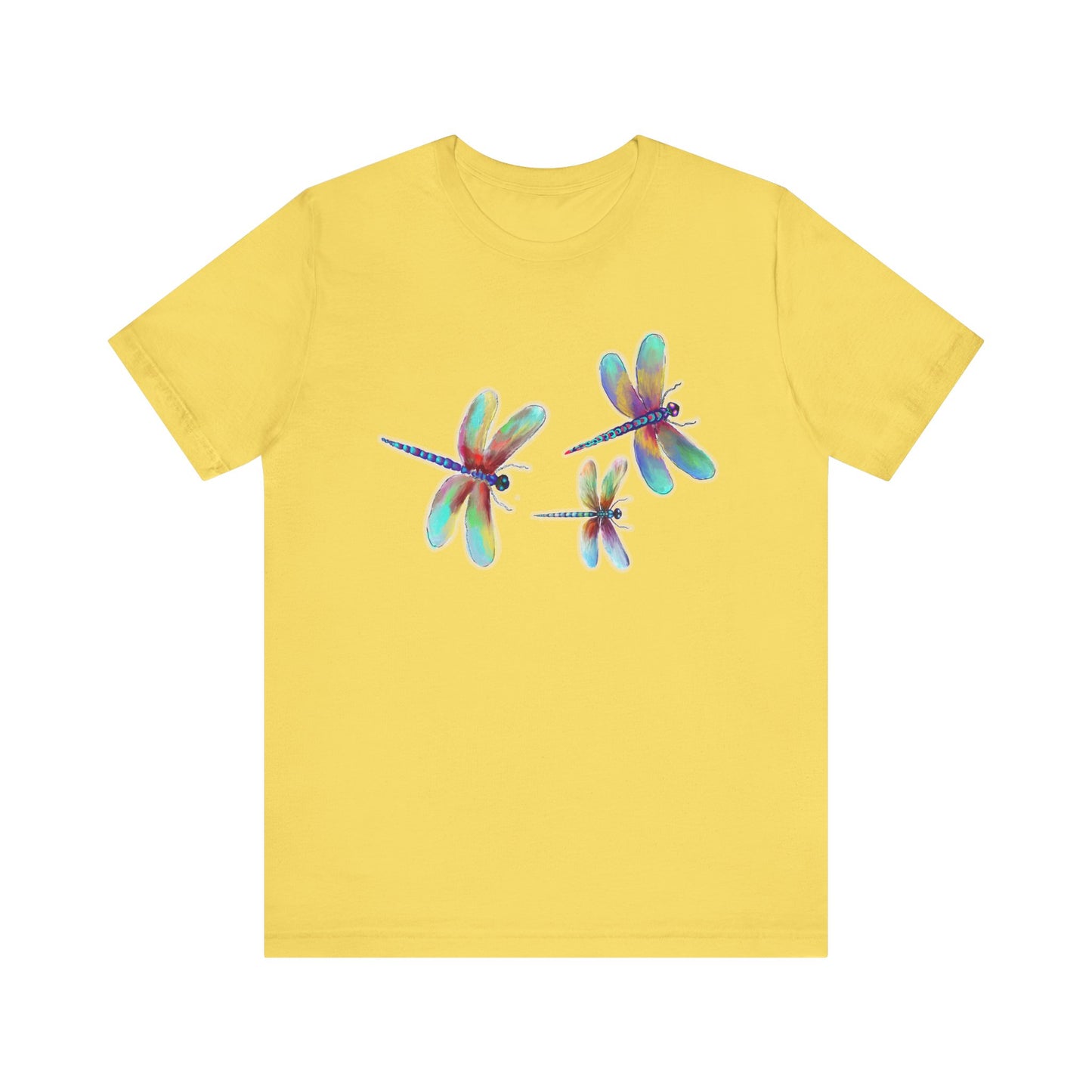 Colorful Dragonflies Unisex Tee - Vibrant Artwork for Nature Lovers