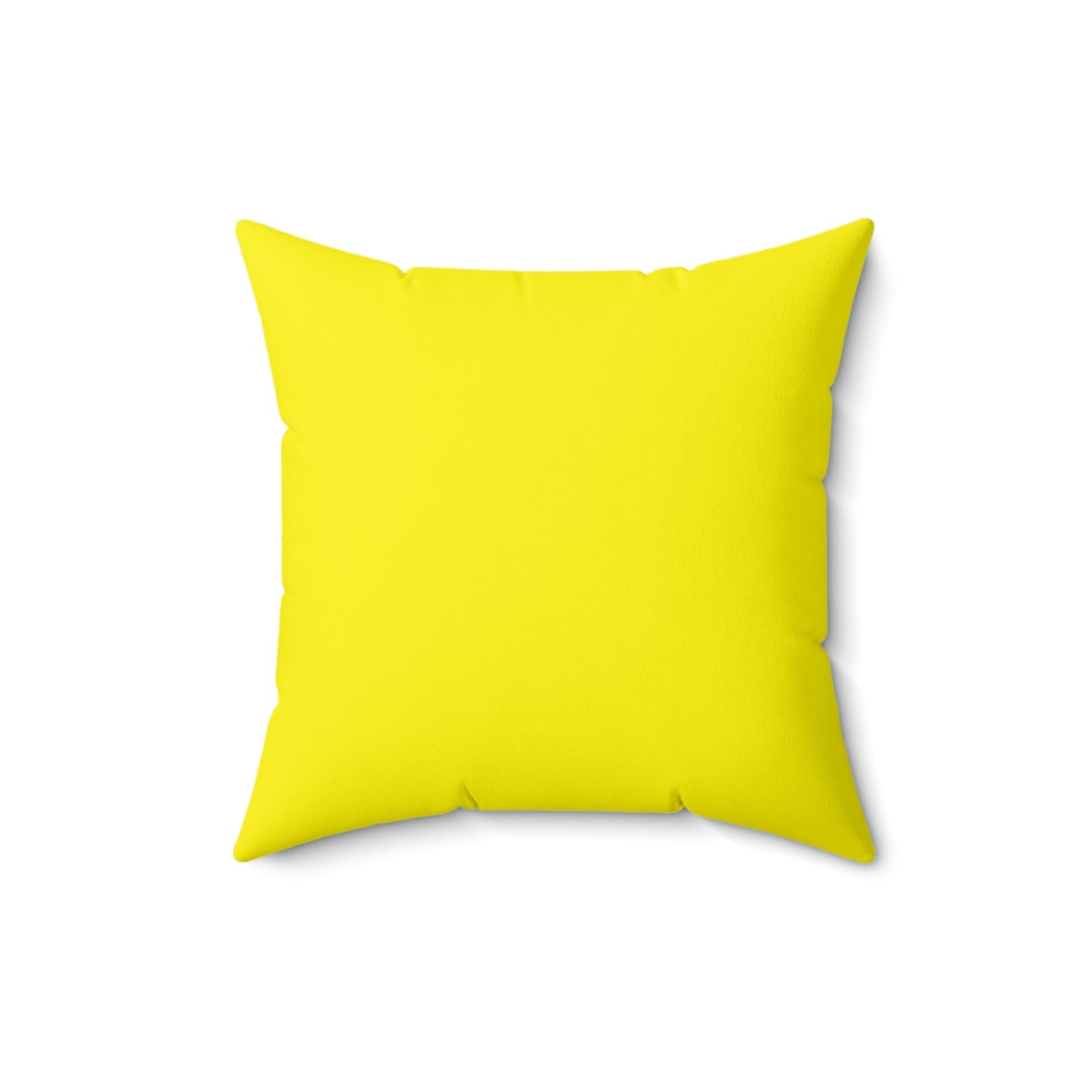 Humming Hallelujah Bright Yellow Polyester Square Pillow