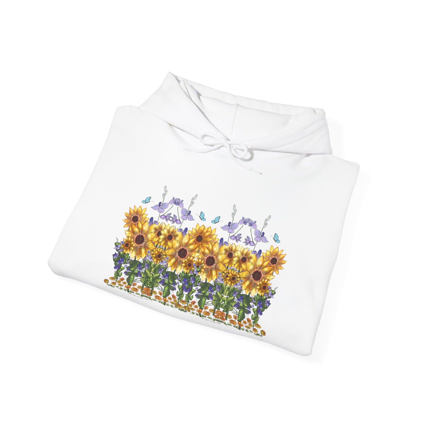 Floral Sunflower Hoodie - Spring Style, Cozy Sweatshirt, Unisex Gift, Nature Lover's Apparel, Perfect for Festivals, Warmth and Comfort