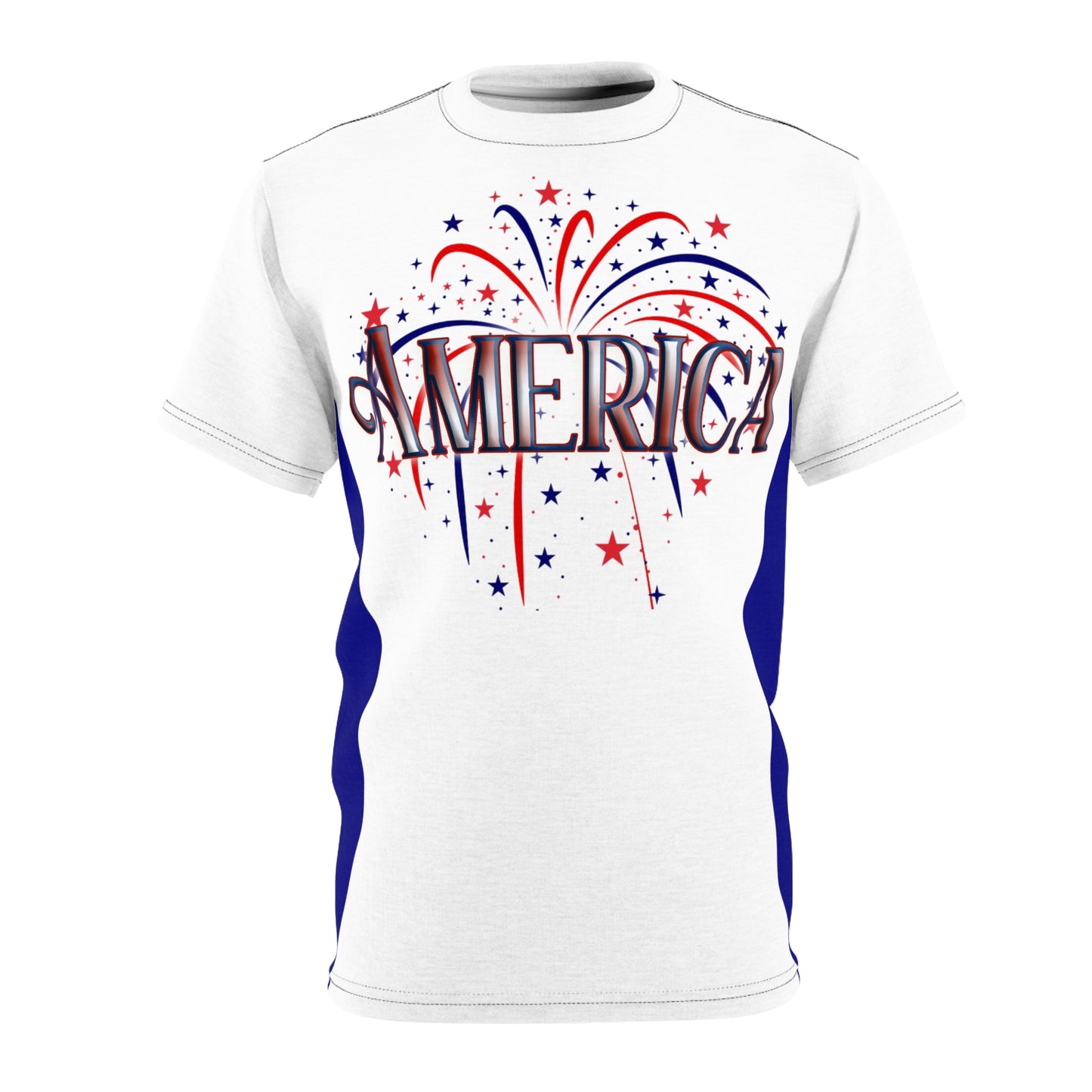 Patriotic Fireworks Tee for Celebrations, 4th of July Shirt, Unisex Summer Apparel, Festival Outfit, Firework Print Tee