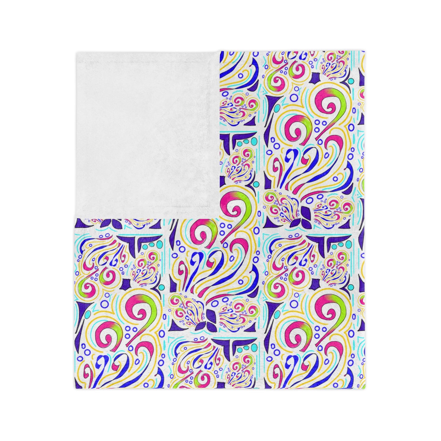 ColorCode Floral Microfiber Blanket, Cozy Blanket, Bohemian Decor, Soft Throw, Gift for Her, Home Snuggle Blanket