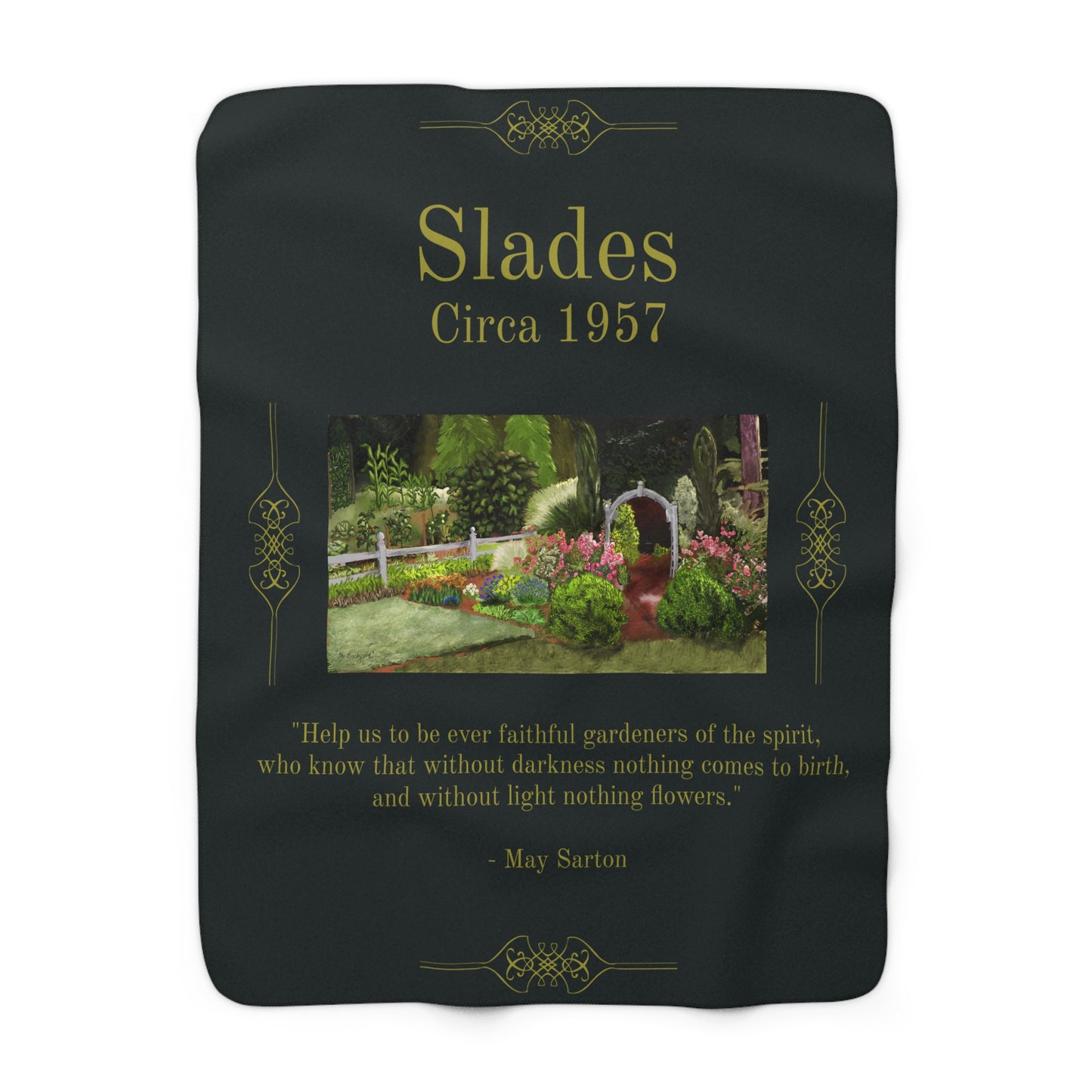 The Backyard - Vertical Sherpa Fleece Blanket