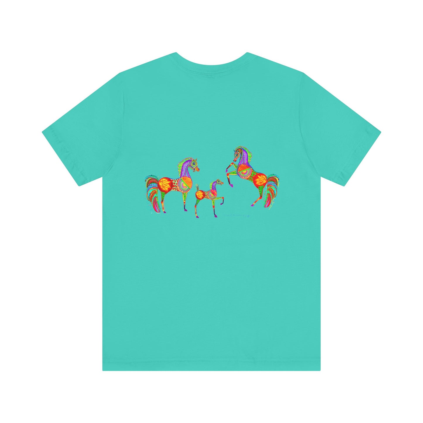 Colorful Horses of the Promise Unisex Tee - Vibrant Equine Artwork for Horse Lovers