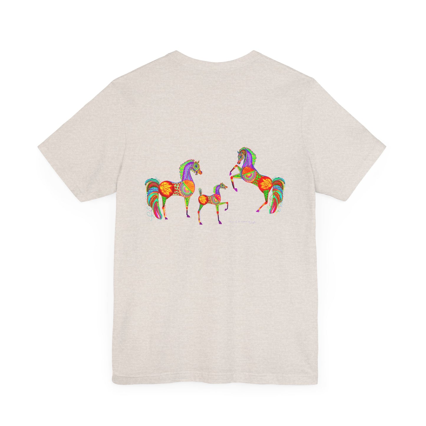 Colorful Horses of the Promise Unisex Tee - Vibrant Equine Artwork for Horse Lovers