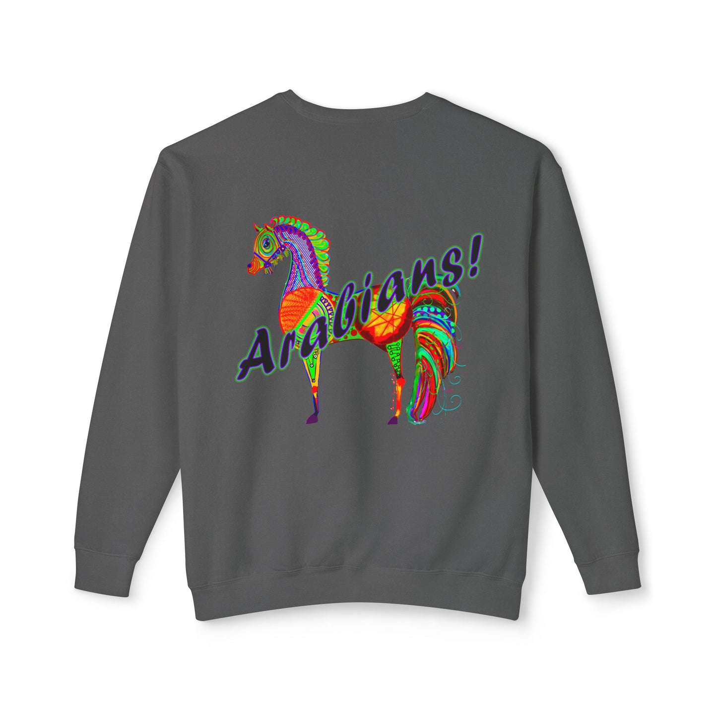 Colorful Arabian Horses Sweatshirt for Animal Lovers