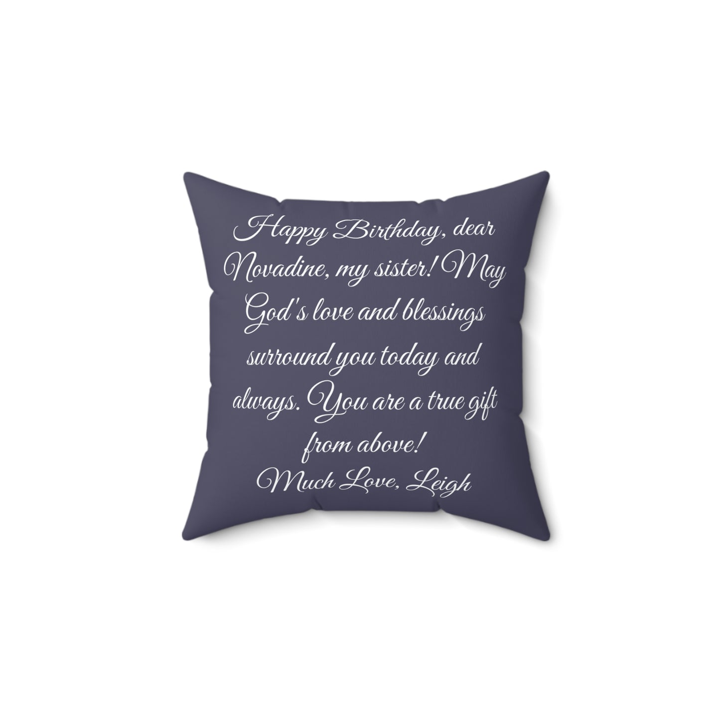 Novadine's Birthday Faux Suede Square Pillow
