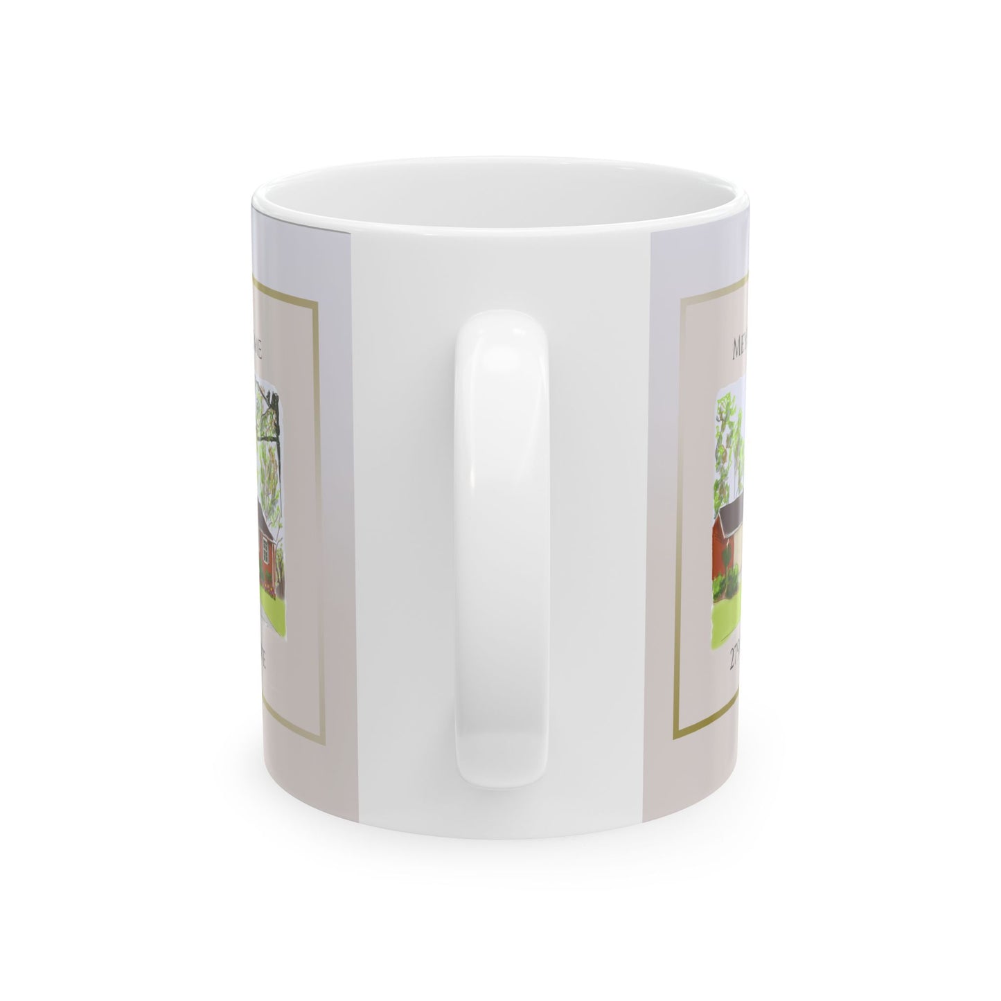 Custom Home Address - Ceramic Mug, (11oz, 15oz)