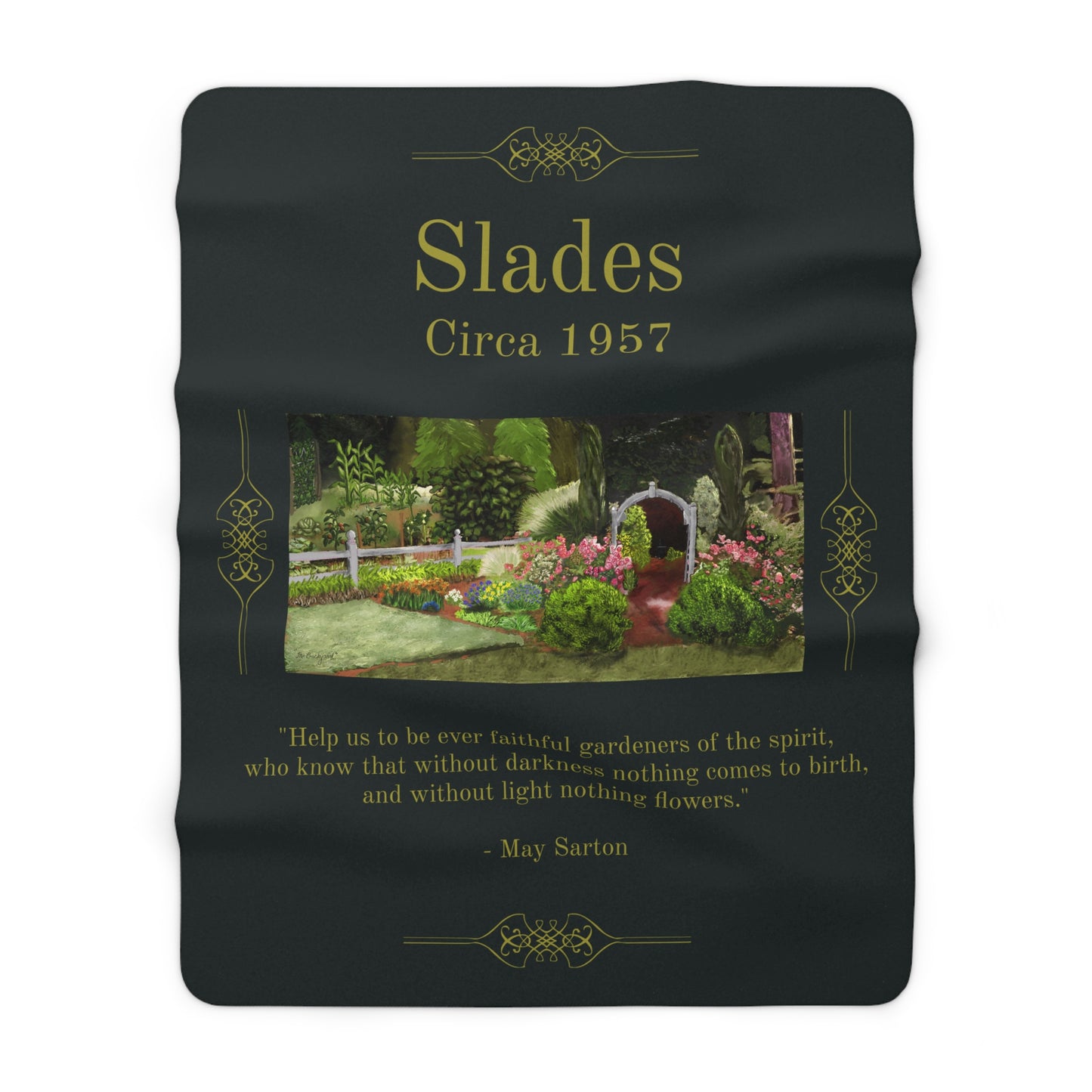 The Backyard - Vertical Sherpa Fleece Blanket