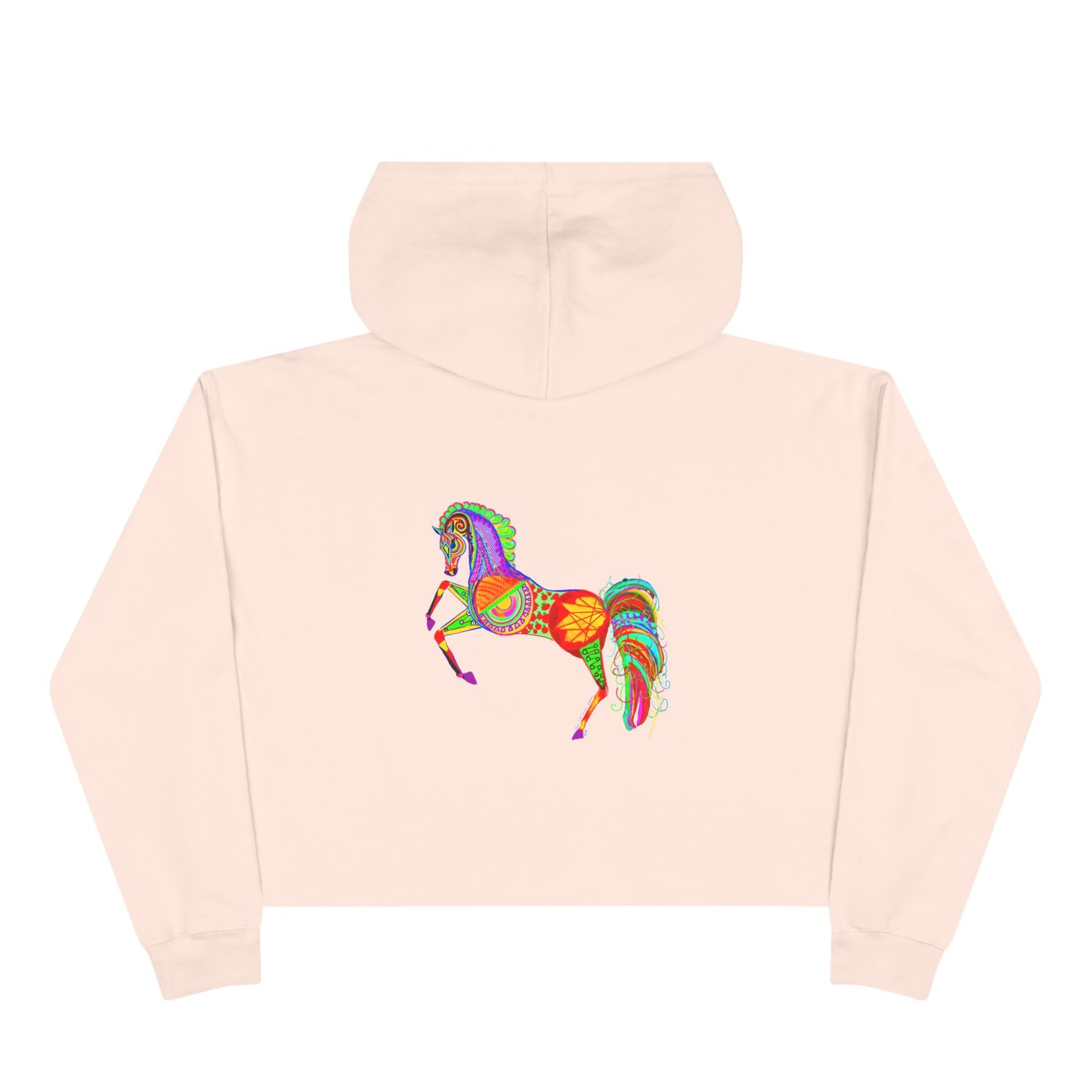 Horse of the Promise in Lilac Crop Hoodie – Boho Chic for Animal Lovers