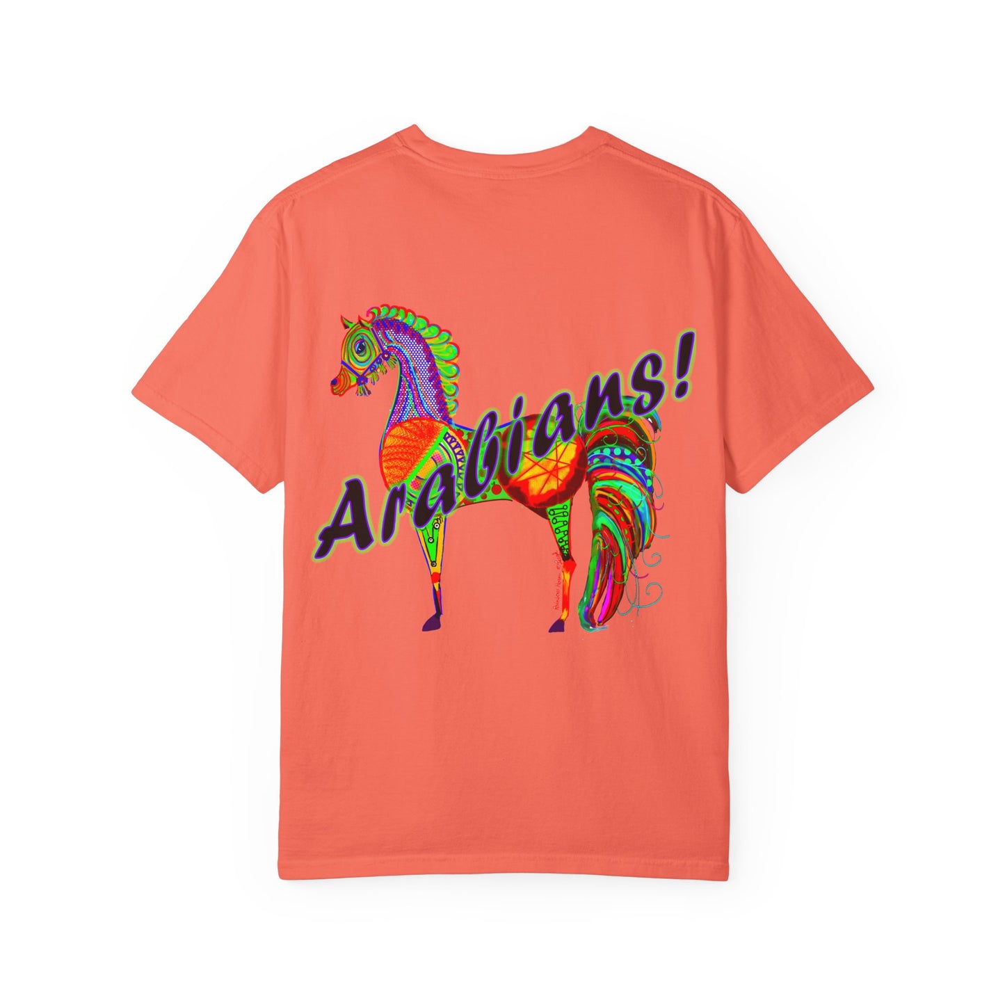 Vibrant Arabian Horses Unisex T-Shirt – Colorful Graphic Tee for Horse Lovers
