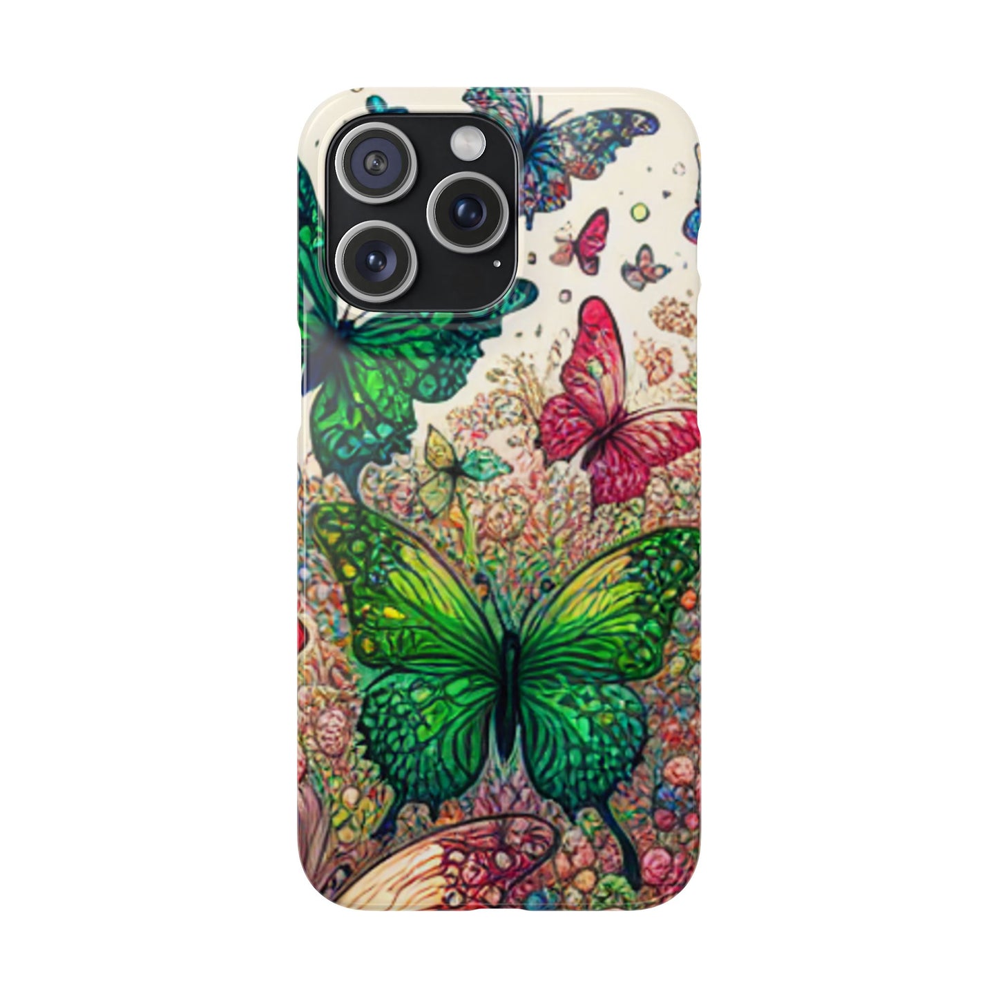 Colorful Butterfly Snap Cases, Over 50 types of Phone Covers, Floral Design, Spring Decor, Eco-Friendly Gift