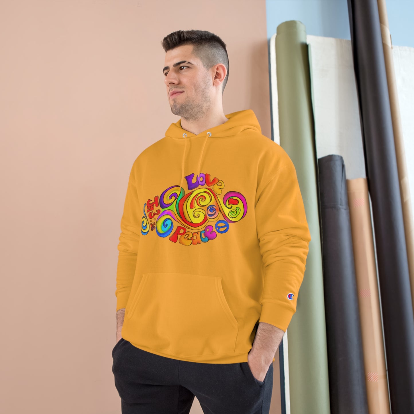 Groovy Love & Peace Champion Hoodie
