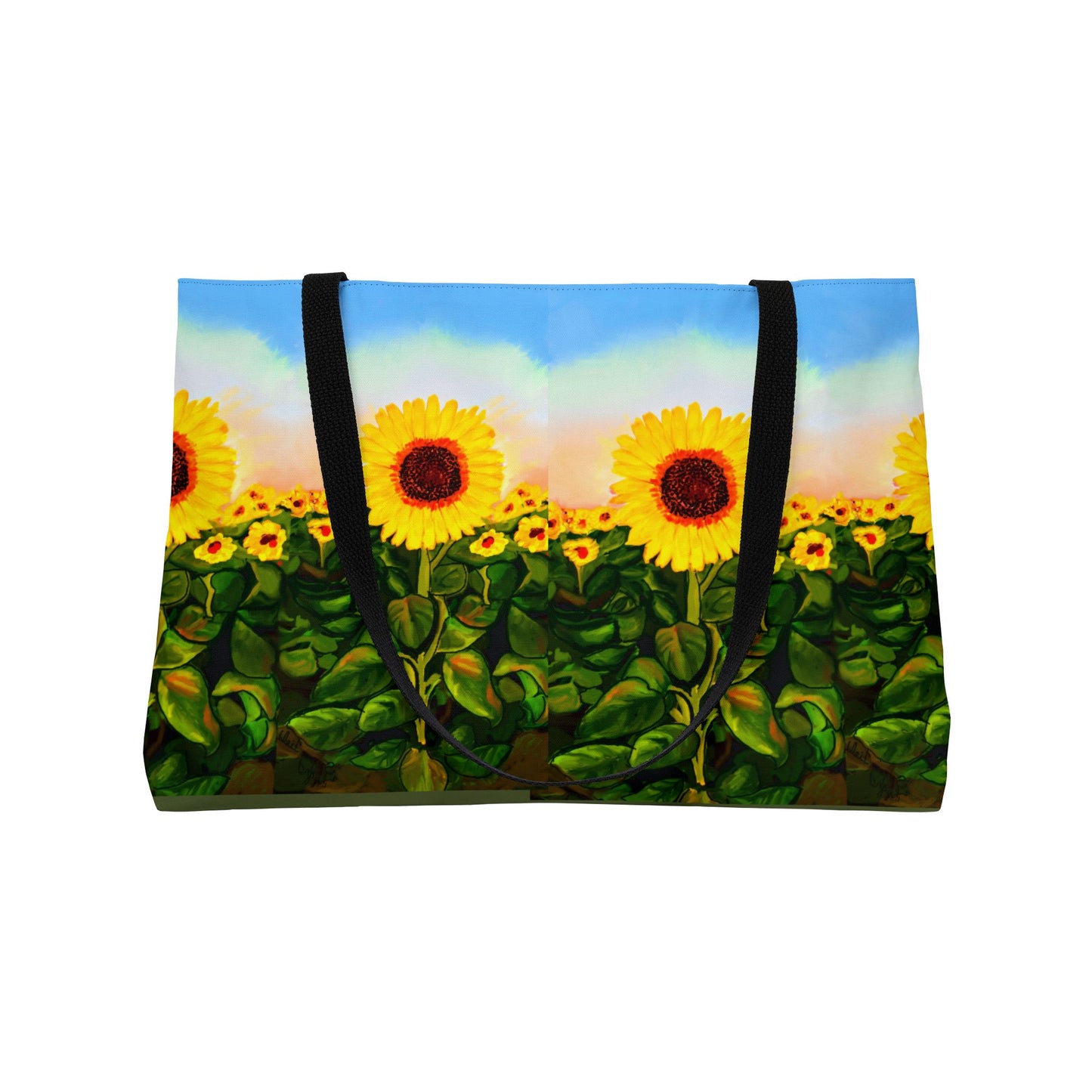 Sunflower Weekender Tote Bag - Perfect for Travel & Summer Outings