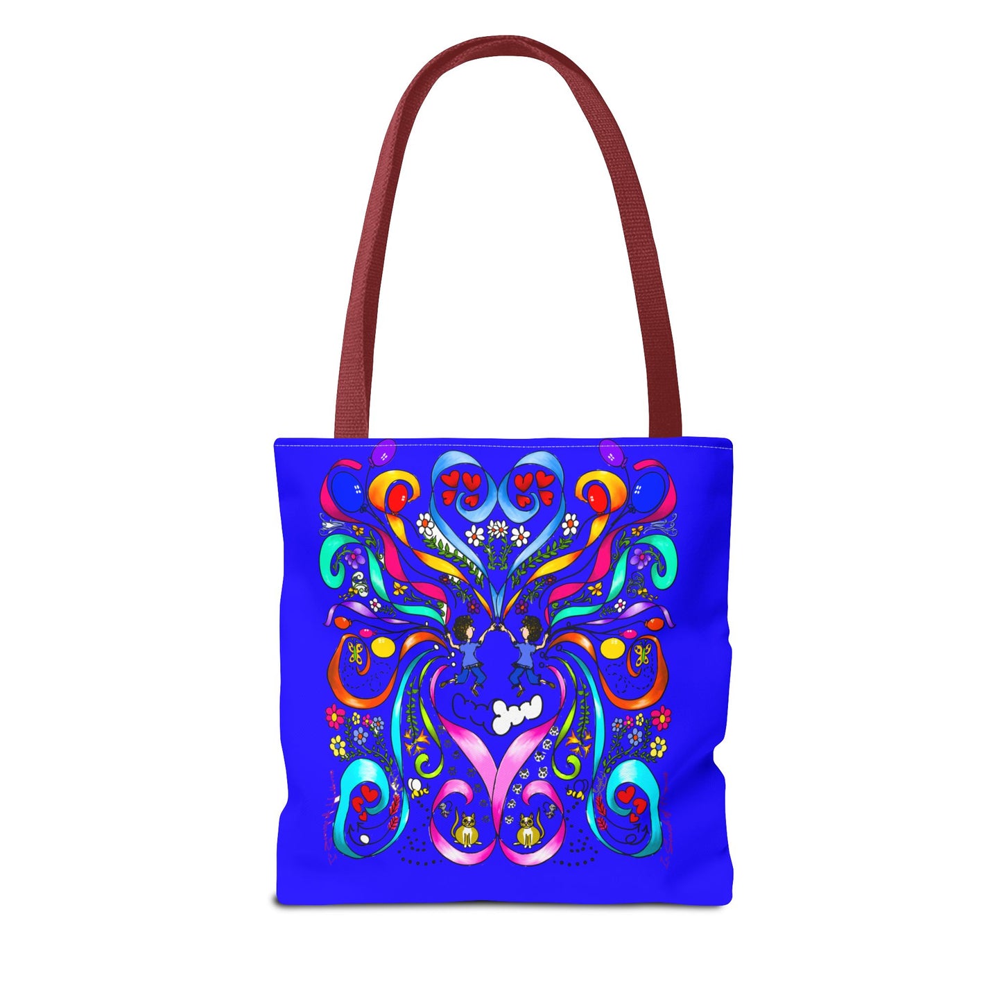 Vibrant Floral Tote Bag, Colorful Shopping Bag, Reusable Grocery Tote, Art Print Carry-All, Eco-Friendly Gift Bag