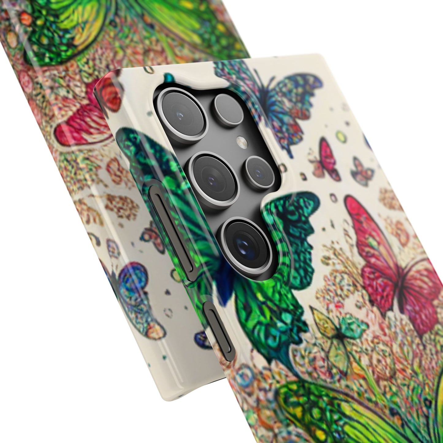 Colorful Butterfly Snap Cases, Over 50 types of Phone Covers, Floral Design, Spring Decor, Eco-Friendly Gift
