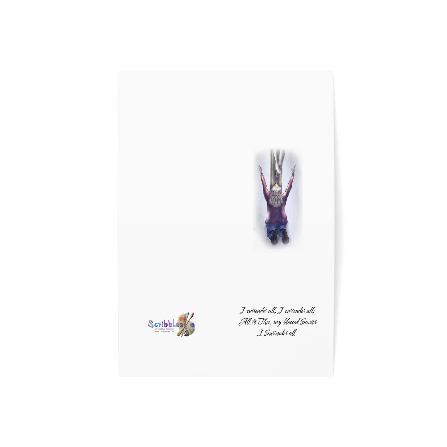 I Surrender - white - Spiritual Greeting Cards – Inspirational Cards for All Occasions, Encouragement, Love, Thank You, Sympathy, 1-50 Packs