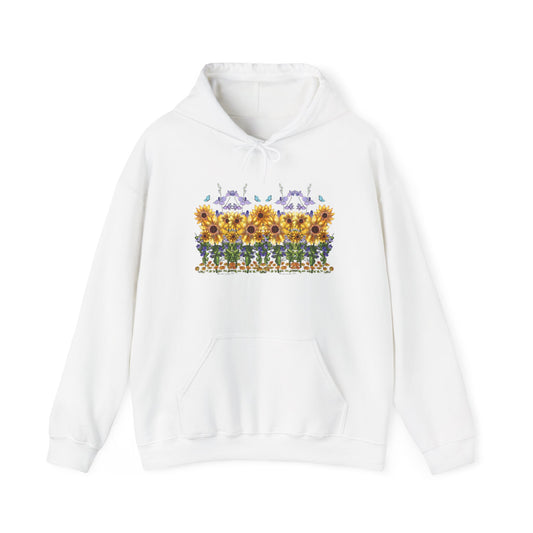 Floral Sunflower Hoodie - Spring Style, Cozy Sweatshirt, Unisex Gift, Nature Lover's Apparel, Perfect for Festivals, Warmth and Comfort