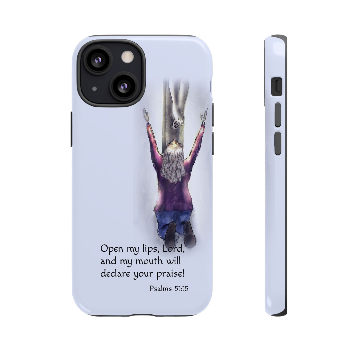 Only You, Jesus - Phone Case with Inspirational Design - Open My Lips, Lord, Christian Gift for Young Adults, Thoughtful Christian Decor, Scripture Phone Case