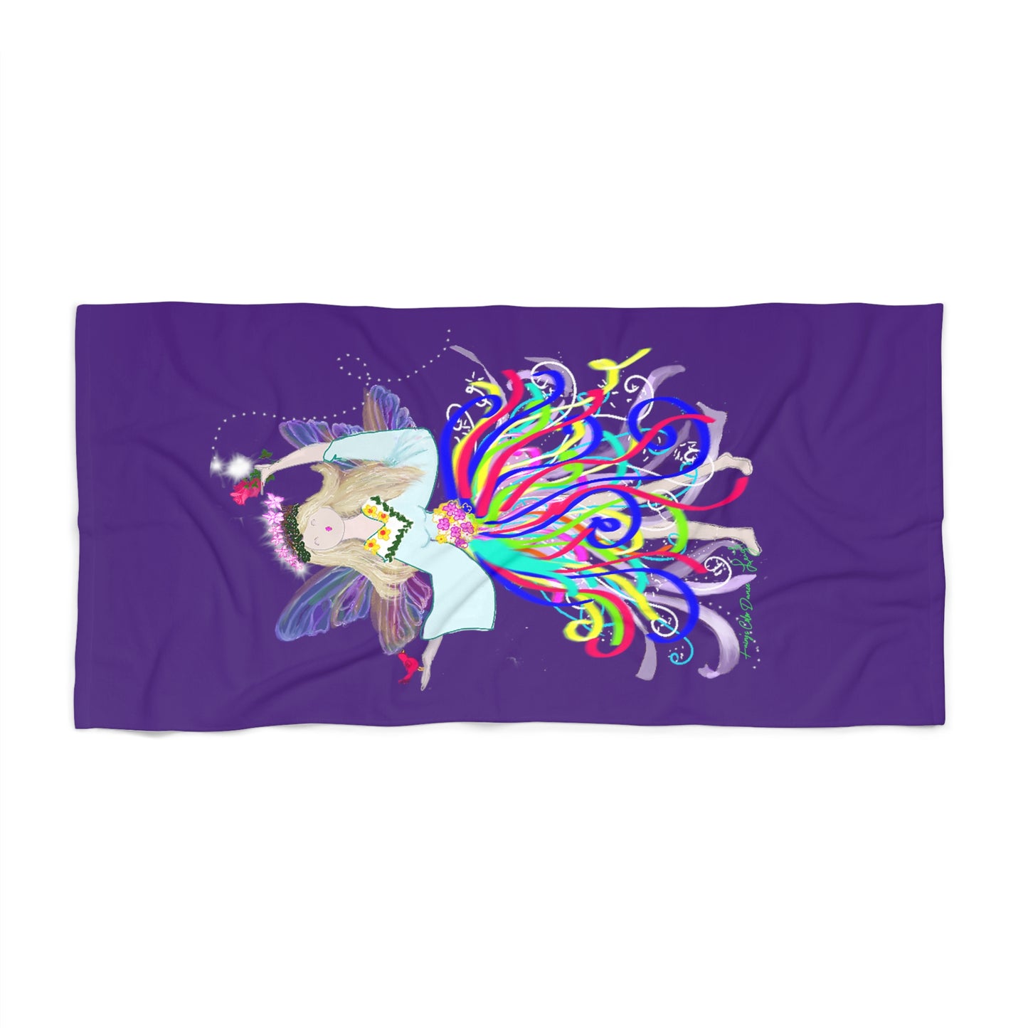 Fairy's Color Dance - Beach Towel