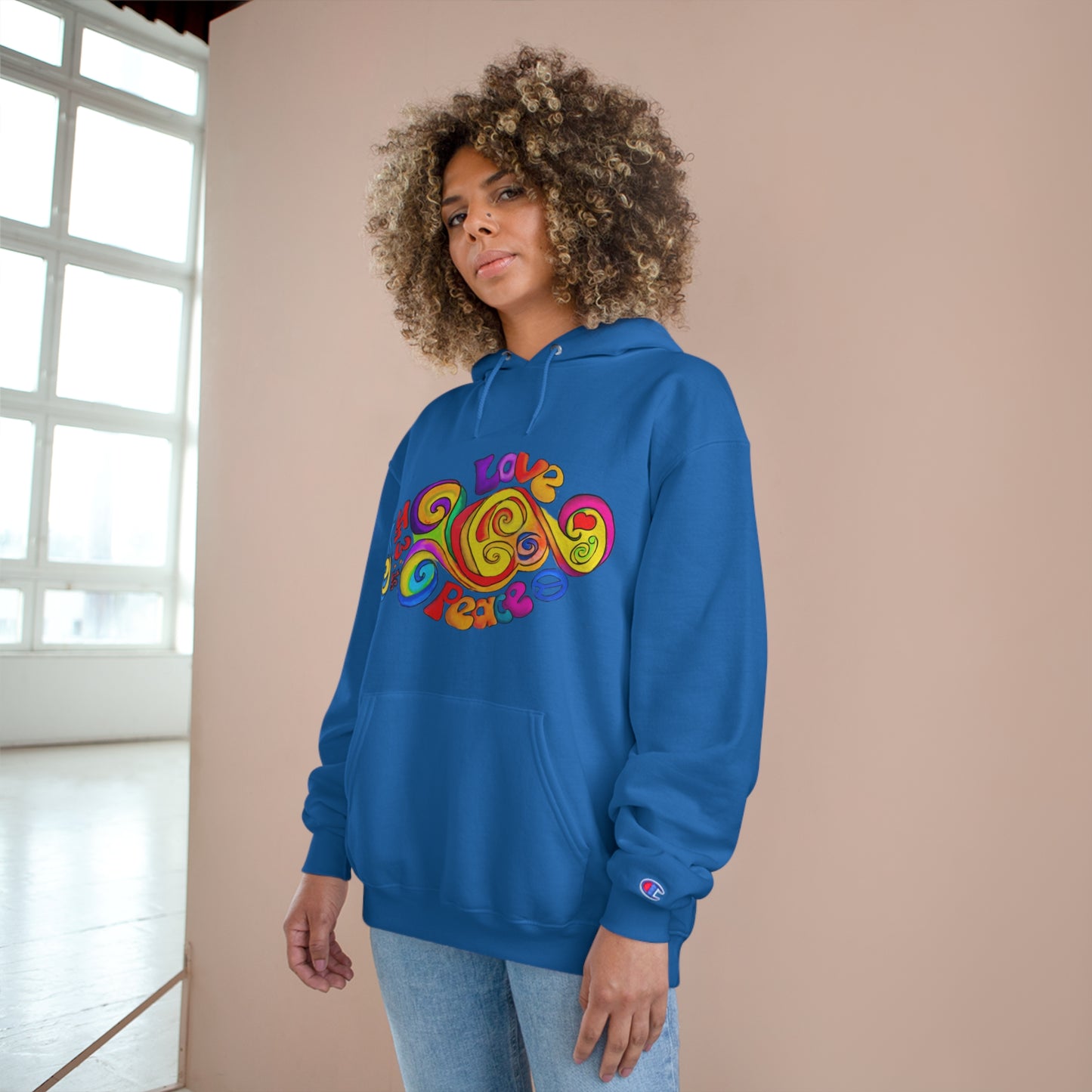 Groovy Love & Peace Champion Hoodie