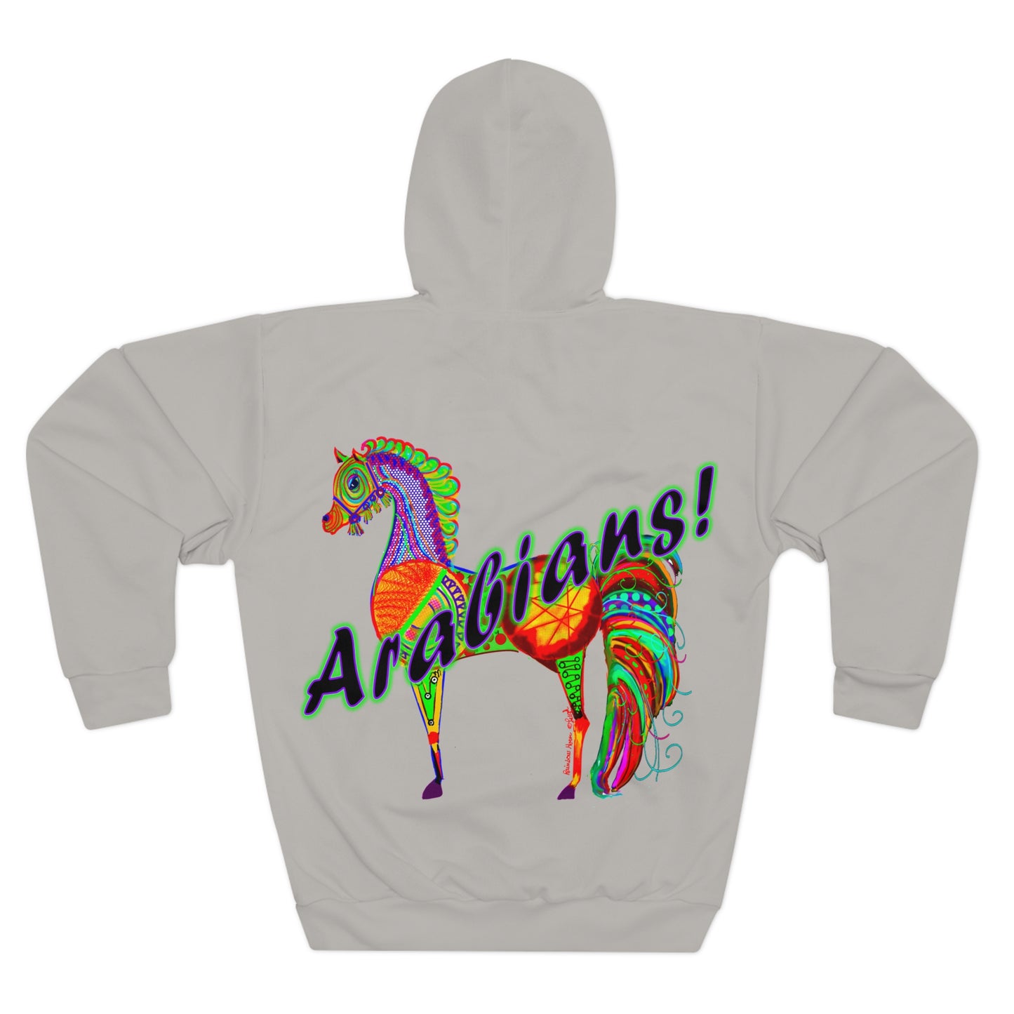 Colorful Arabian Horse Pullover Hoodie - Unisex, Cozy and Vibrant Design