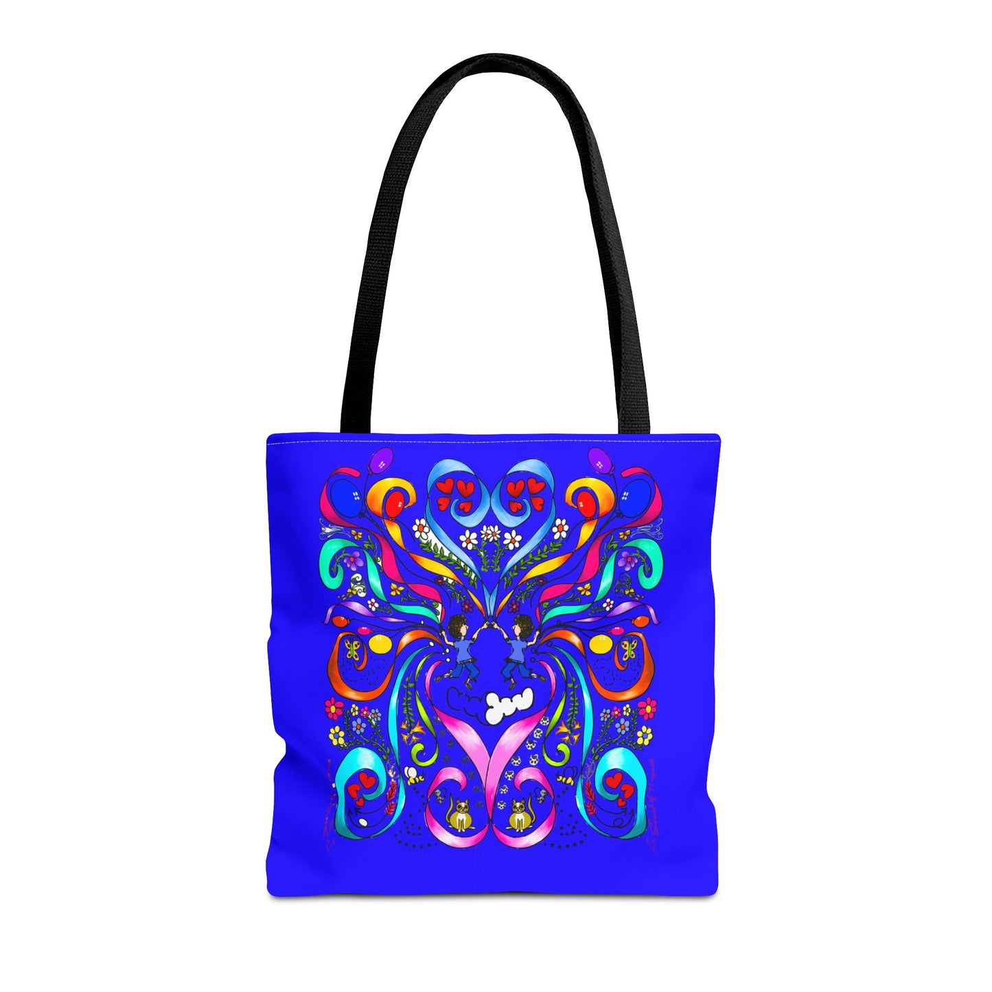 Vibrant Floral Tote Bag, Colorful Shopping Bag, Reusable Grocery Tote, Art Print Carry-All, Eco-Friendly Gift Bag