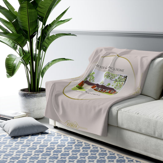 Personalized Sherpa Fleece Blanket - Cozy Home Gift with Custom Address Design