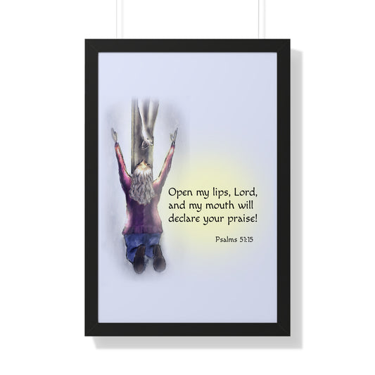 Only You, Jesus - Inspirational Poster, Faith Decor, Christian Wall Art, Home Blessing Gift, Religious Gift, Psalm 51:15, Uplifting Design