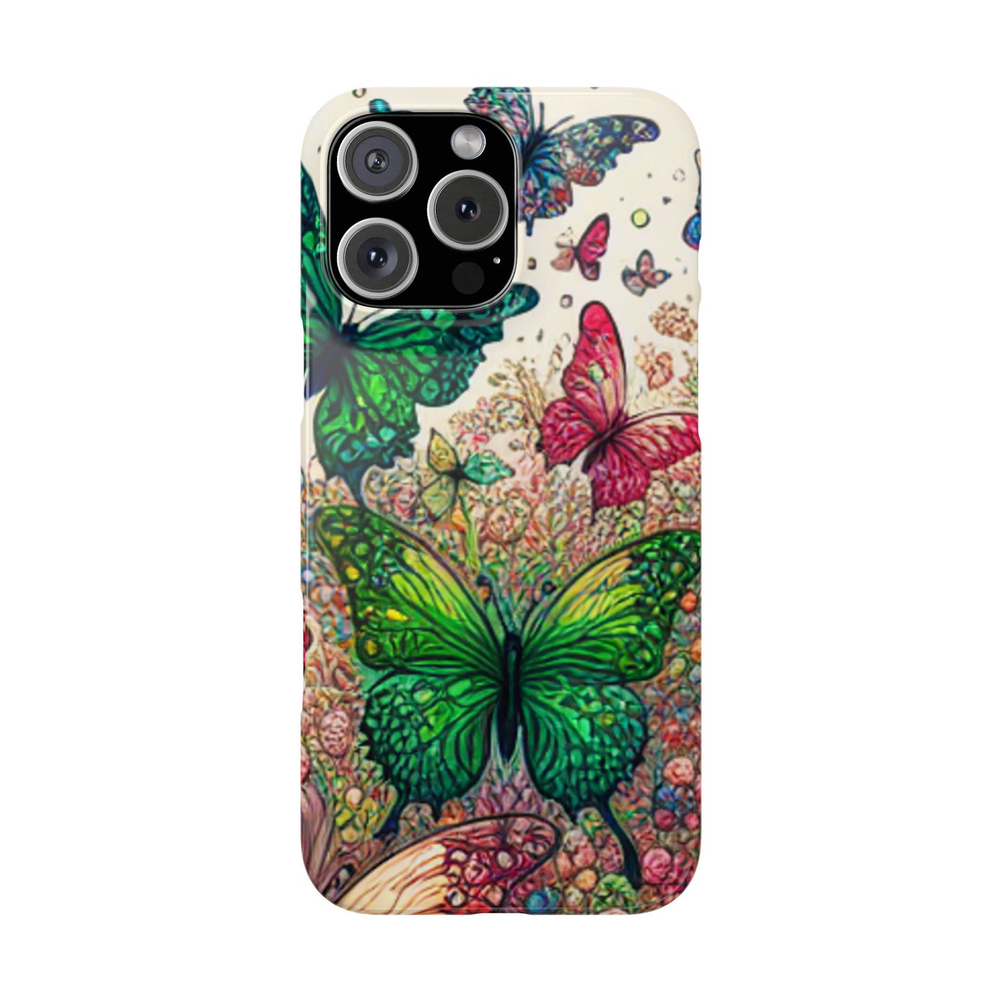 Colorful Butterfly Snap Cases, Over 50 types of Phone Covers, Floral Design, Spring Decor, Eco-Friendly Gift