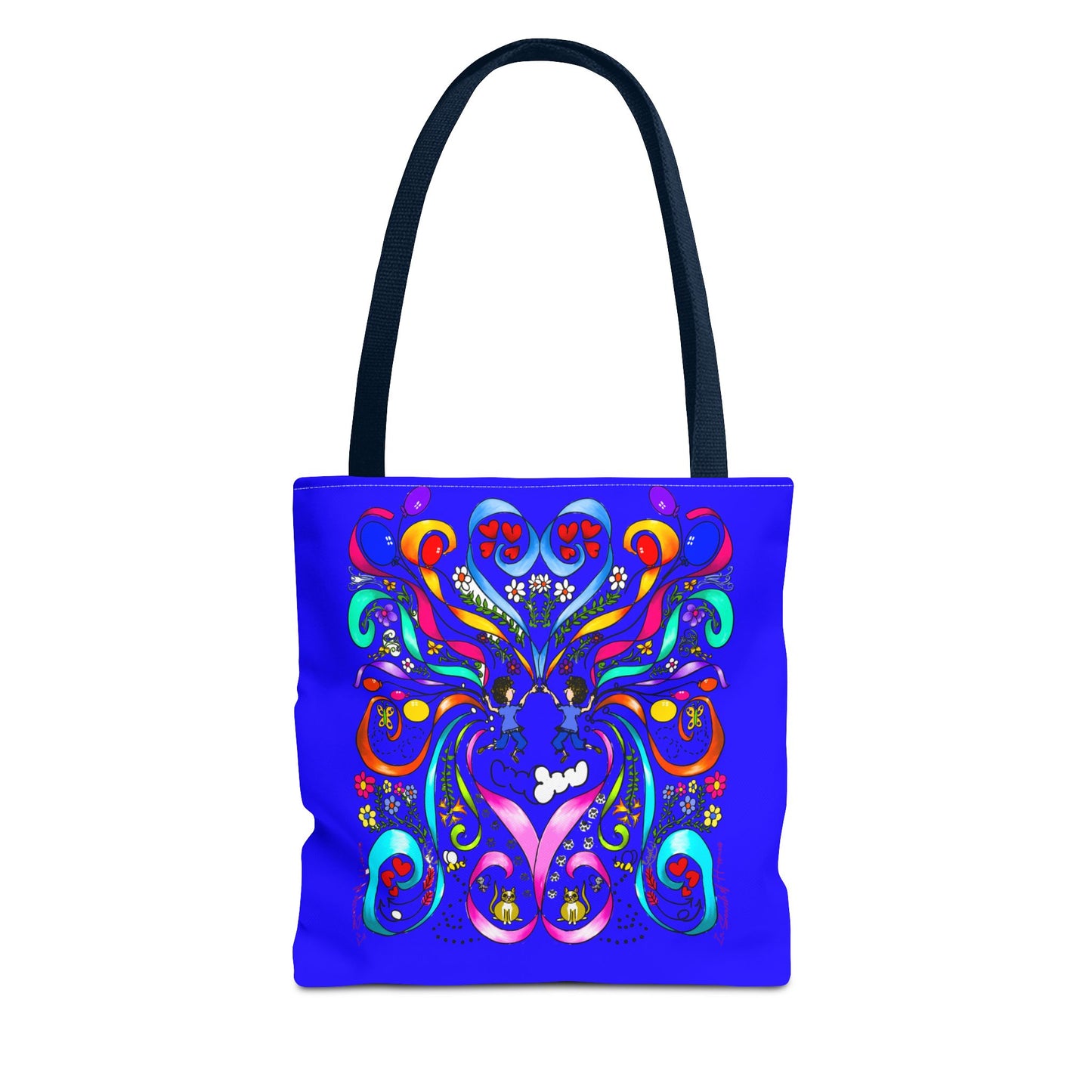 Vibrant Floral Tote Bag, Colorful Shopping Bag, Reusable Grocery Tote, Art Print Carry-All, Eco-Friendly Gift Bag