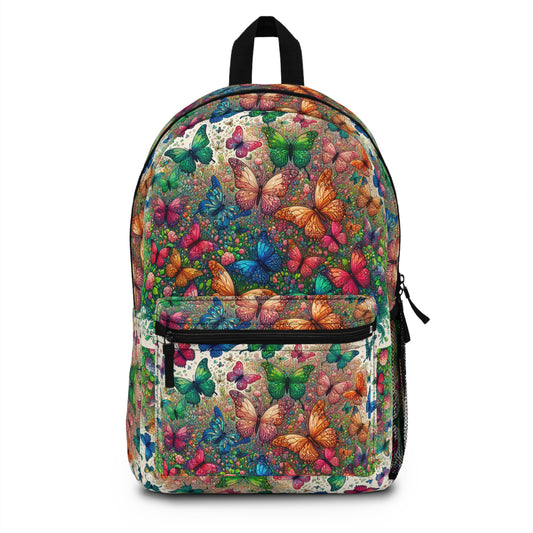 Colorful Butterfly Backpack - Trendy School Bag, Floral Rucksack, Gift for Nature Lovers, Travel Backpack, Kids' Backpack