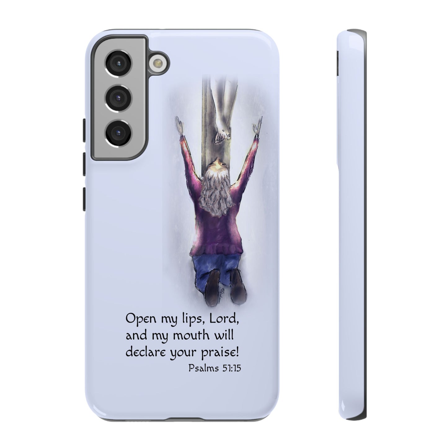 Only You, Jesus - Phone Case with Inspirational Design - Open My Lips, Lord, Christian Gift for Young Adults, Thoughtful Christian Decor, Scripture Phone Case