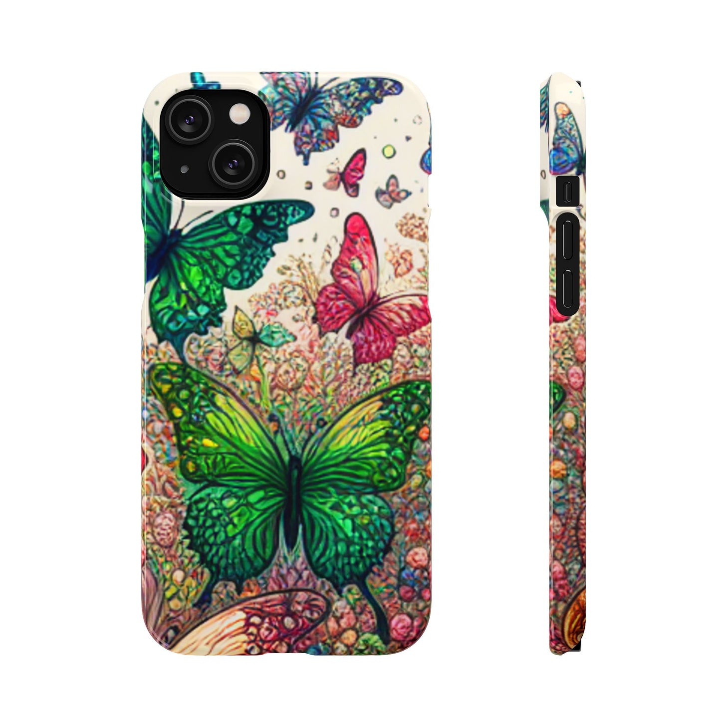 Colorful Butterfly Snap Cases, Over 50 types of Phone Covers, Floral Design, Spring Decor, Eco-Friendly Gift