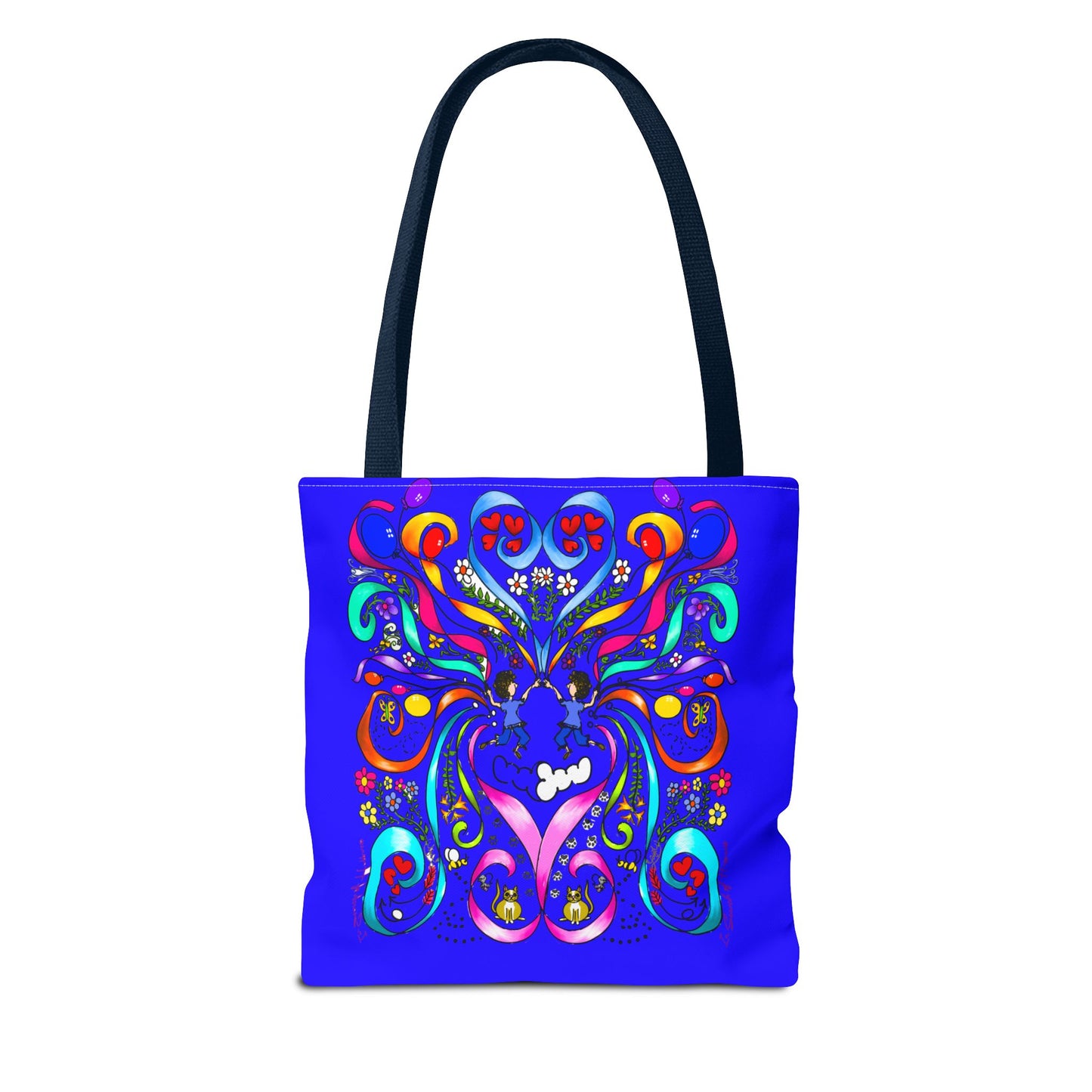 Vibrant Floral Tote Bag, Colorful Shopping Bag, Reusable Grocery Tote, Art Print Carry-All, Eco-Friendly Gift Bag