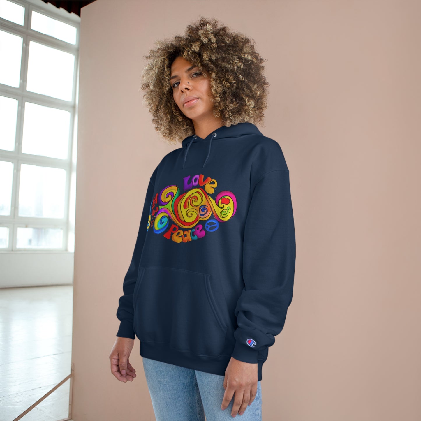 Groovy Love & Peace Champion Hoodie