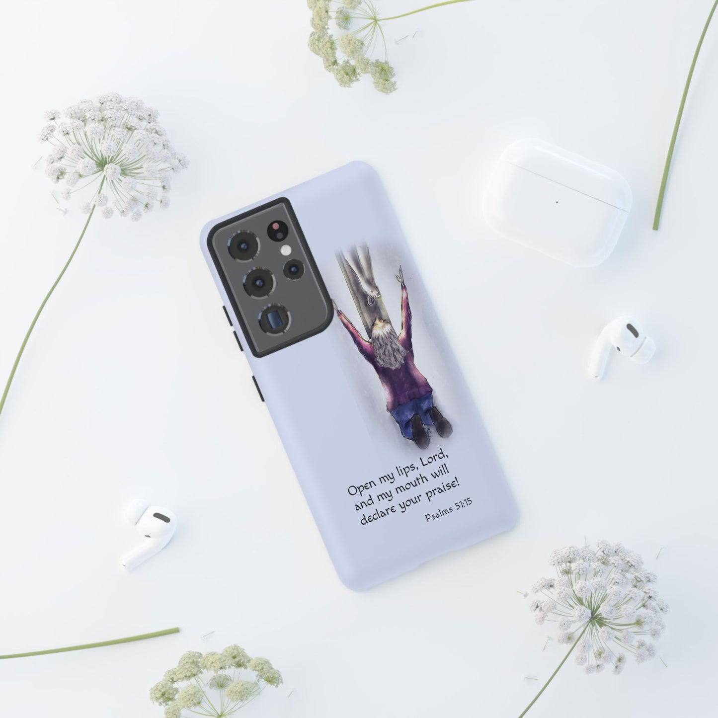 Only You, Jesus - Phone Case with Inspirational Design - Open My Lips, Lord, Christian Gift for Young Adults, Thoughtful Christian Decor, Scripture Phone Case